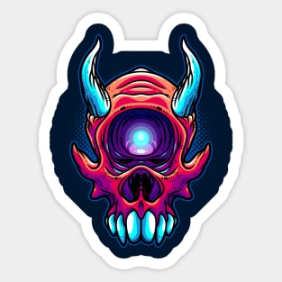 Cy Skull Sticker